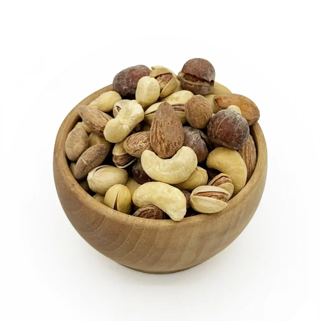 آجیل چهارمغز سنتی ممتاز کاسه چوبی فام لند1