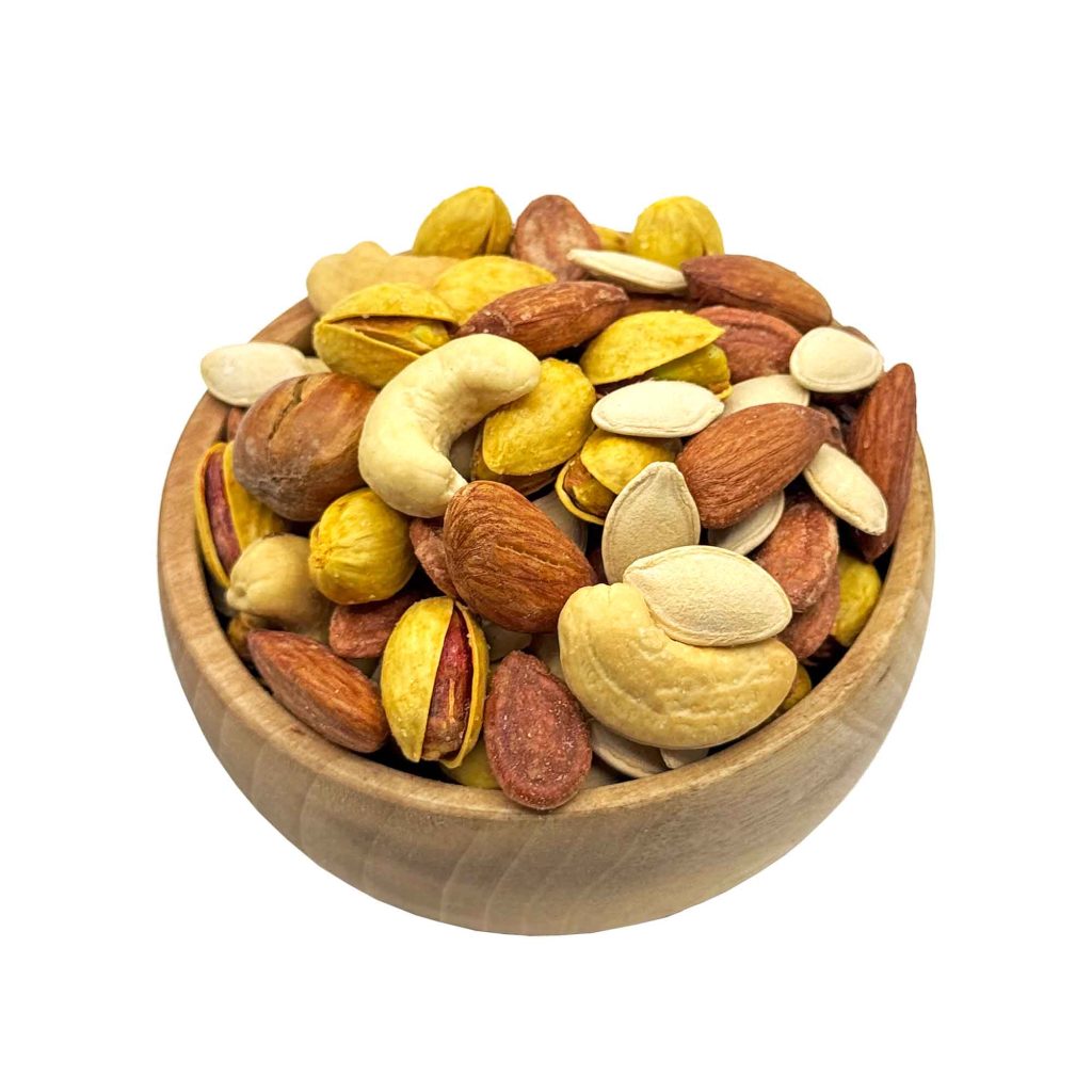 آجیل تخمه‌دار اعلا فام لند کاسه چوبی1