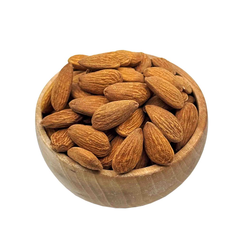بادام درختی خام ممتاز فام لند کاسه چوبی1