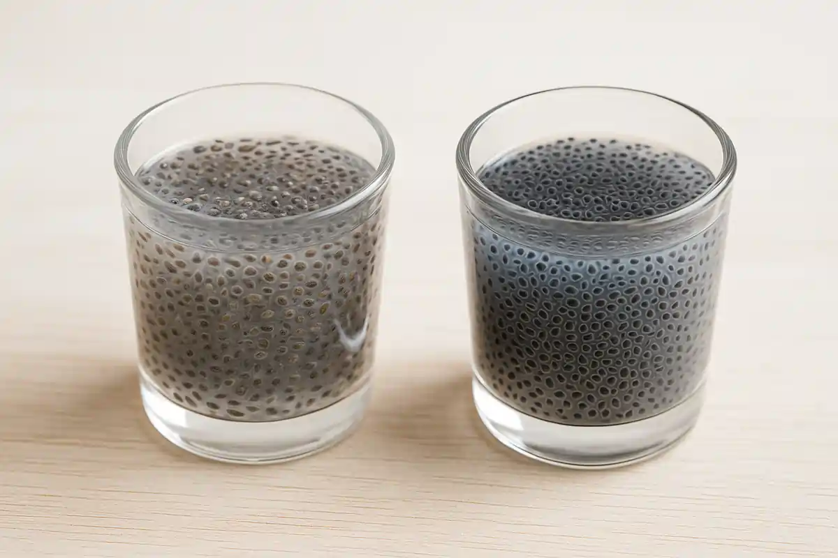دانه چیا خیس خورده و تخم شربتی