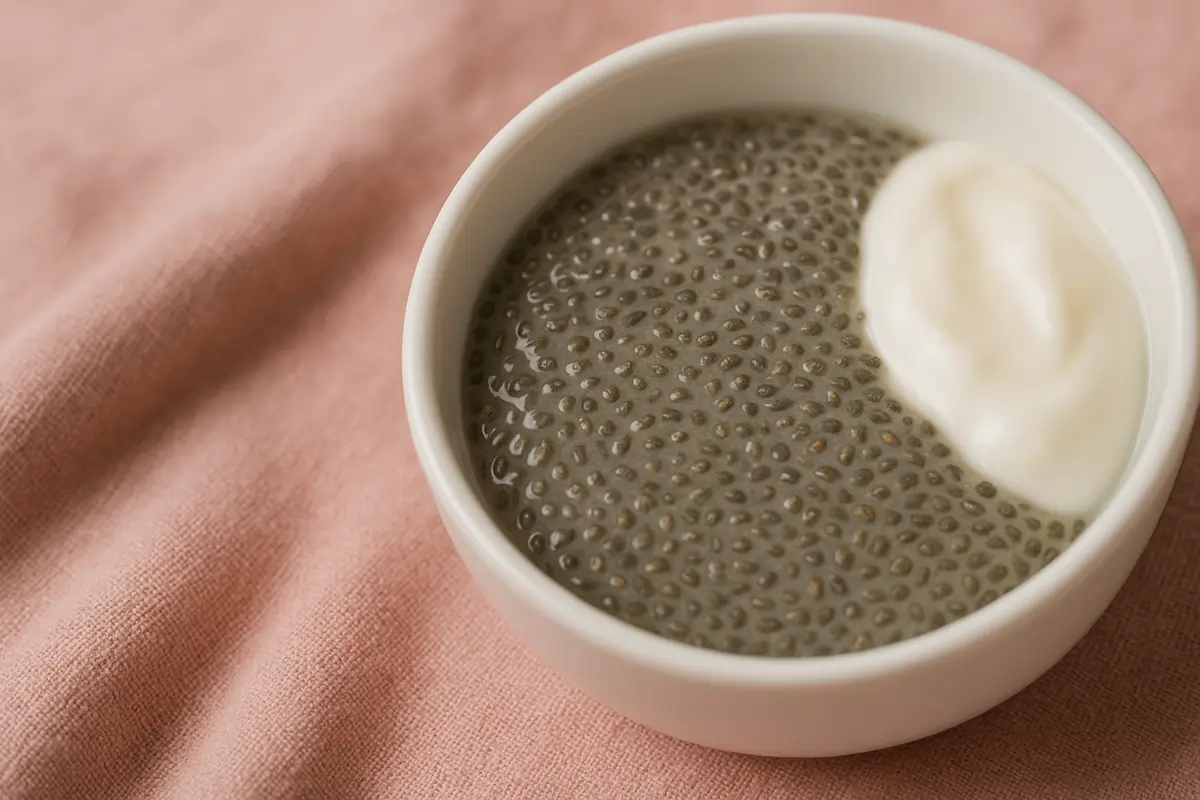 ماسک دانه چیا با ماست