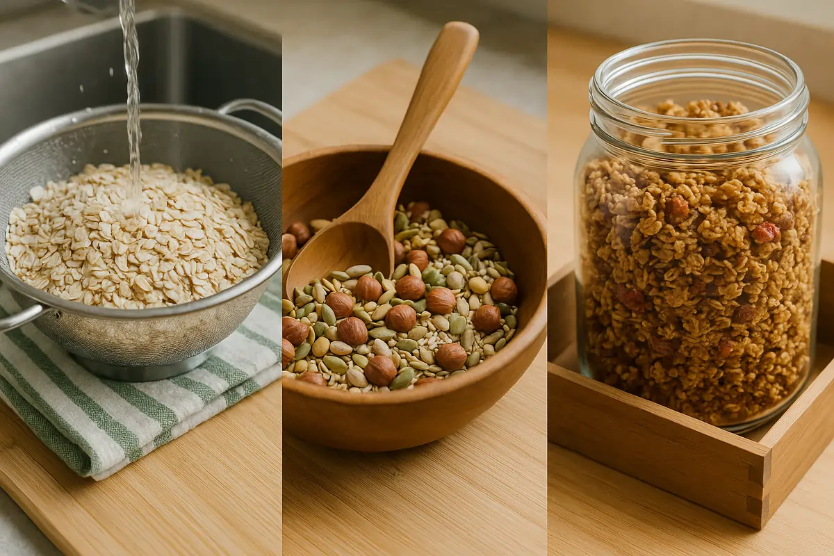 مراحل تهیه گرانولا
