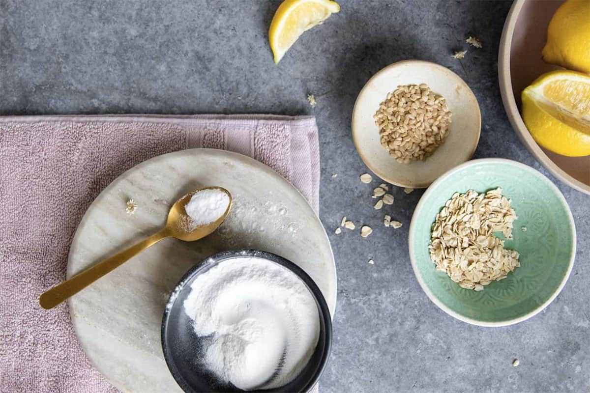ماسک پوست با لیمو و جو و جوش شیرین