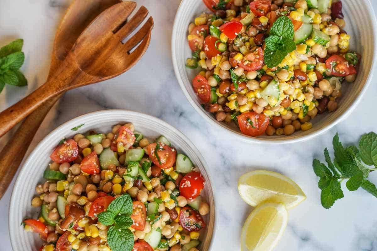 طرز تهیه سالاد لوبیا چیتی