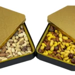 آجیل چهارمغز برشته پودری و زعفرانی فام لند جعبه زرین 6.6