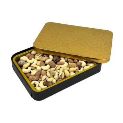 جعبه کادویی زرین آجیل چهارمغز برشته پودری