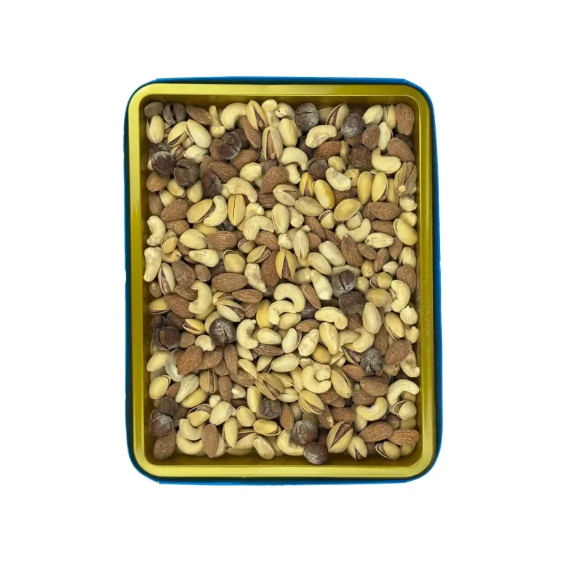 جعبه کادویی نقشینه آجیل چهار مغز برشته پودری - Image 3