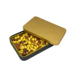 جعبه کادویی زرین آجیل چهارمغز برشته زعفرانی