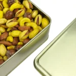 آجیل چهارمغز زعفرانی جعبه فلزی1 فام لند