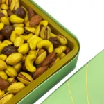 جعبه کادویی مرمر بزرگ چهار مغز زعفرانی - Image 3