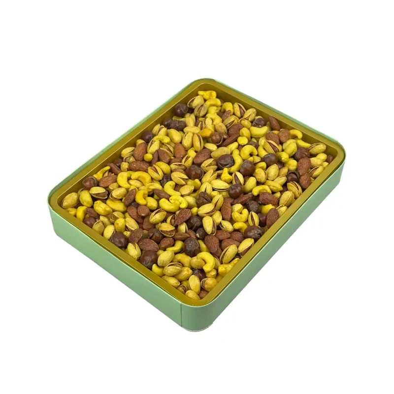 جعبه کادویی مرمر بزرگ چهار مغز زعفرانی - Image 4