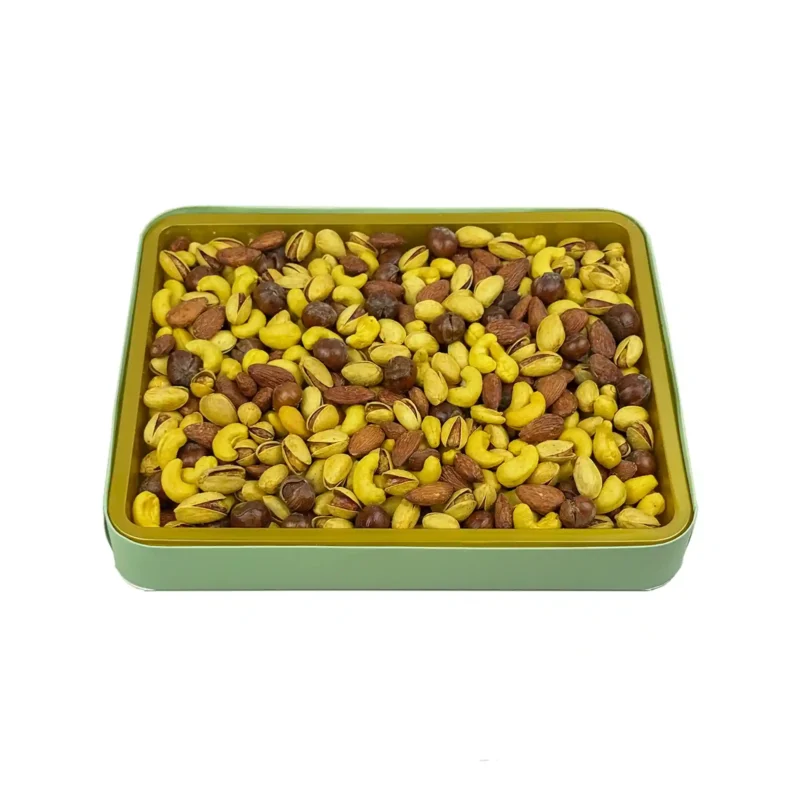 جعبه کادویی مرمر بزرگ چهار مغز زعفرانی - Image 5