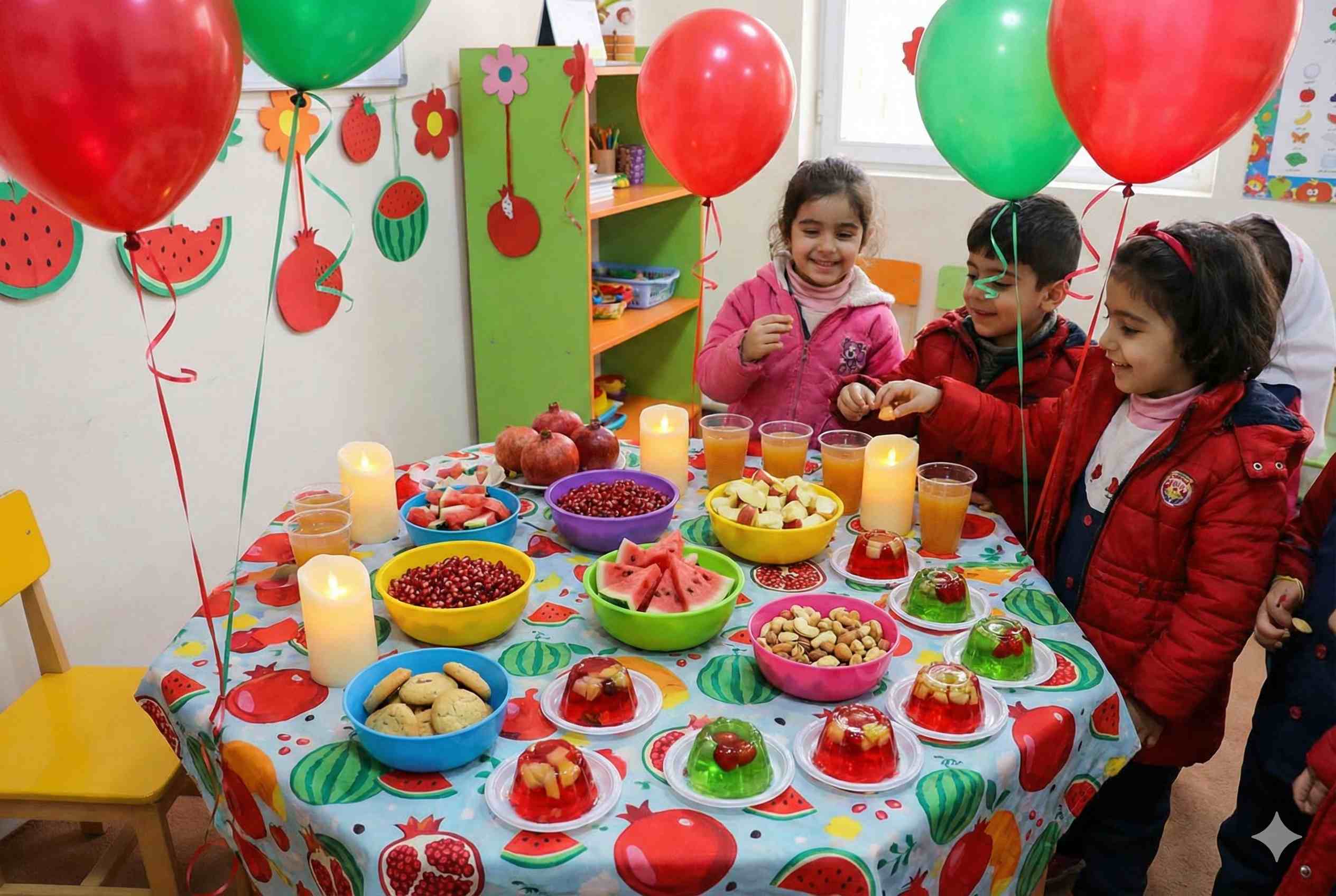 ایده میز یلدا کودکانه