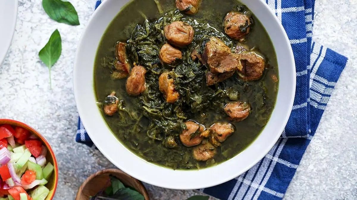 خورش آلو اسفناج