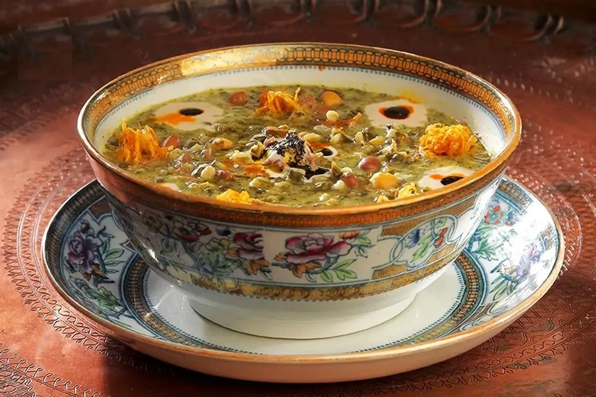 تزئین آش جو اصیل