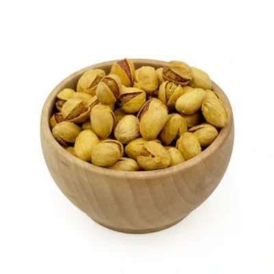 پسته فندقی زعفرانی ممتاز فام لند کاسه چوبی 1