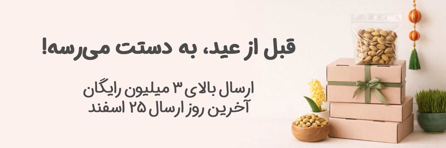 ارسال آجیل نوروز 1405 فام لند