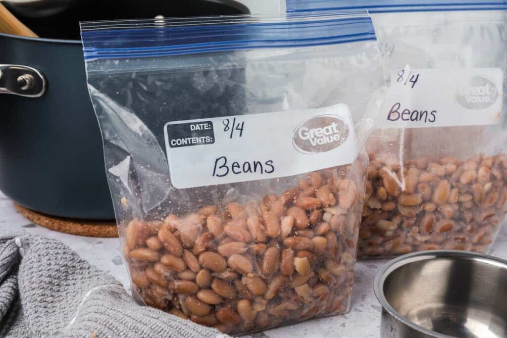 نگهداری لوبیا چیتی پخته