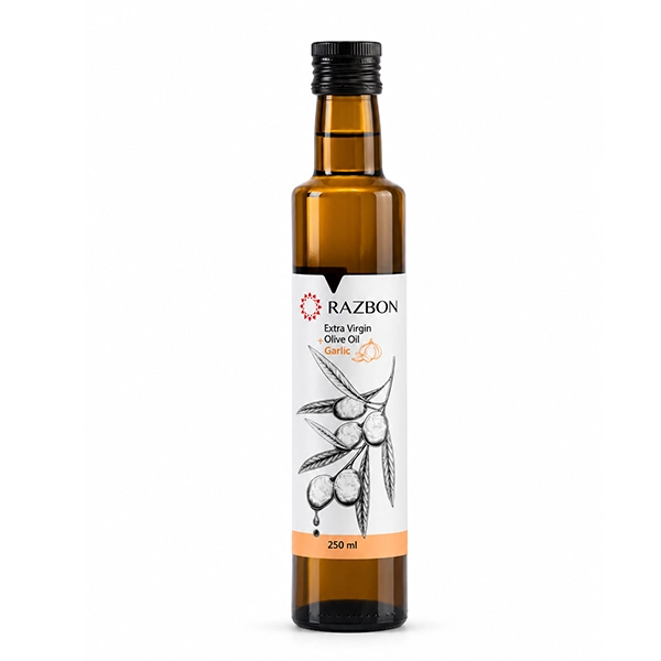 ررووغن زیتون با عصاره سیر روغن زیتون فرابکر با طعم سیر 250 میلی لیتر - Image 1