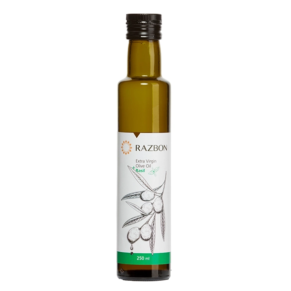روغن زیتون حاوی عصاره ریحان روغن زیتون فرابکر با طعم ریحان 250 میلی لیتر - Image 1